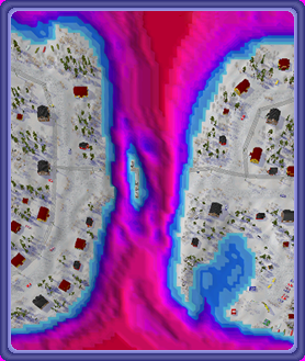 Kuikansalmi, depth map