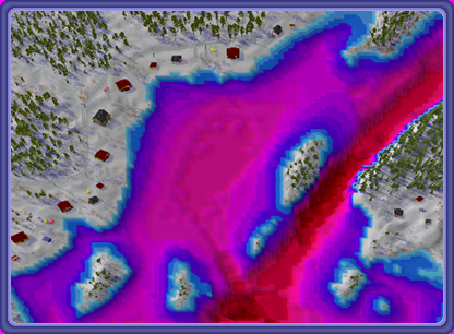 Linlonlahti, depth map