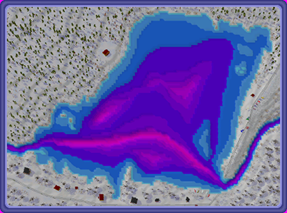 Metsälampi, depth map