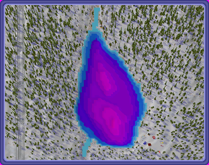 Mustalampi, depth map