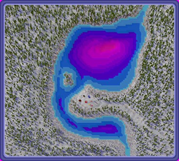 Pohjalampi, depth map